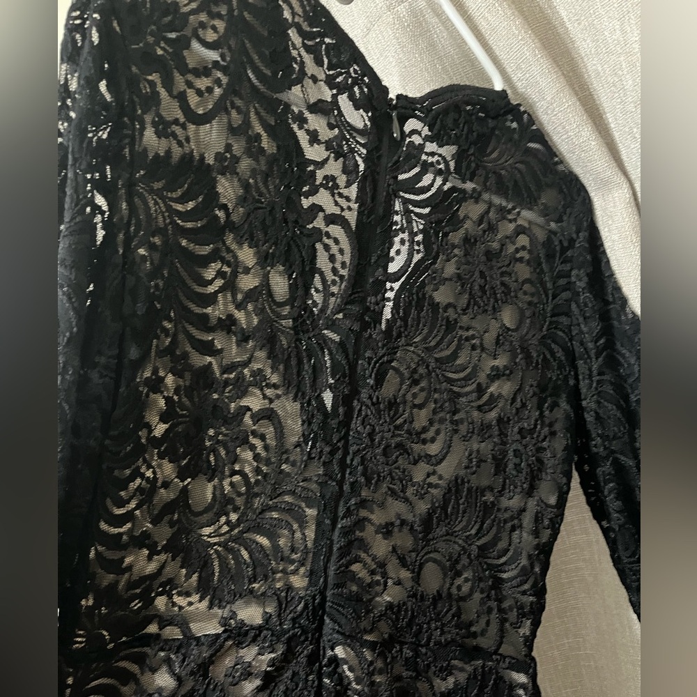 SEXY Bebe Black Lace Romper 10 - Picture 9 of 12